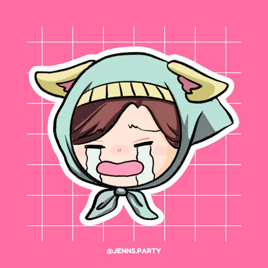 Crying Hachi Sticker